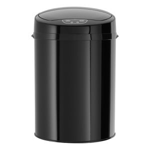 Echtwerk Abfalleimer mit Sensor 9L für Büro oder Bad, Farbe:Schwarz