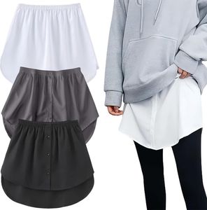 3 Stück Damen Hemdverlängerung Blusenrock Blusenverlängerung Shirtverlängerungen Blusenrock, Größe: L 3 Stück Damen Hemdverlängerung Blusenrock Blusenverlängerung Shirtverlängerungen Blusenrock, Größe: L