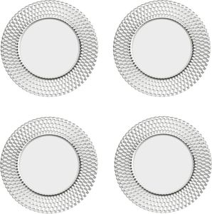 Villeroy & Boch Boston 4er Set Platzteller 32x32cm klar Kristallglas