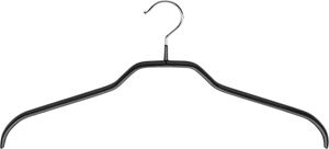 2er Packung  MAWA Silhouette 41/F Formbügel aus profiliertem Stahlband, geeignet für Blusen, Hemden, Oberbekleidung, 41 cm Bügelbreite in schwarz