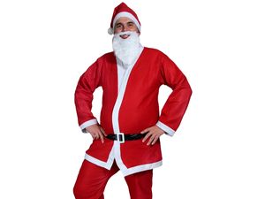 Alsino Weihnachtsmann Kostüm Komplett 5-teilig One Size M-XXL