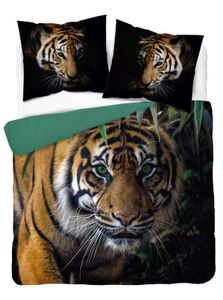 DETEXPOL Francuska pościel Tiger natur Cotton, 220/200, 2x70/80 cm