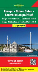 Europa - Naher Osten - Zentralasien 1 : 5 500 000 politisch. Autokarte