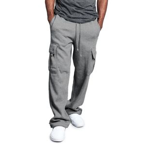 Herren Jogger Hosen Tasche Lässige Lose Workout Jogginghose Sport Taillenhose,Farbe: Hellgrau,Größe:4XL