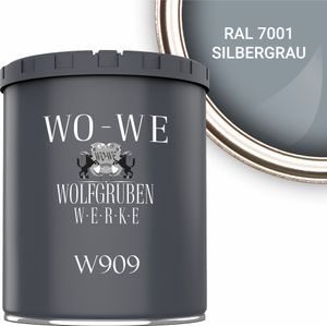 Metallschutzlack 4in1 Metalllack Metallfarbe Metallschutzfarbe MATT W909 Silbergrau - 750ml