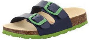 Fussbettpantoffel blau/grÜn (8210) 30