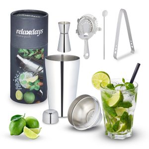 relaxdays 5-teiliges Cocktail Shaker Set