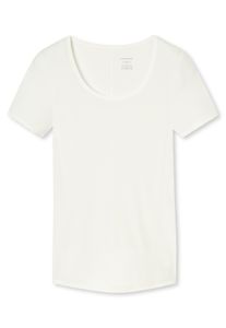 SCHIESSER Damen T-Shirt - Rundhals, Unterhemd, Personal Fit, Basic, Stretch Weiß 2XL
