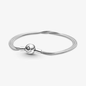Pandora 599338C00 Gliederarmband Damen Moments Mehrreihig Sterling-Silber 16 cm