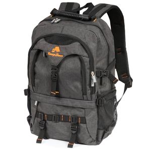 CampFeuer Laptop Rucksack 17 Zoll | Schwarz | Business Notebook Backpack mit USB