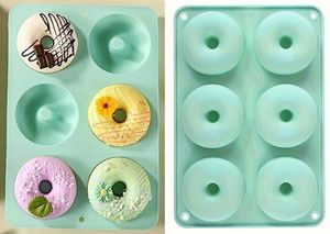 GKA 6er XL Silikonform Donuts Backform Form für 6 Donuts Silikon Silikonbackform Donutsform