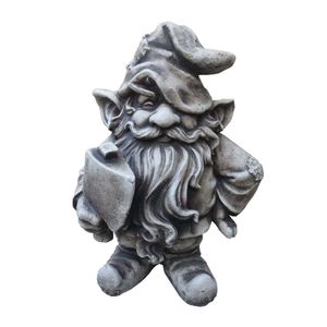 Gartenfigur Troll Zwerg Steinfiguren Garten Figur Wicht Gnom Deko Teichfigur