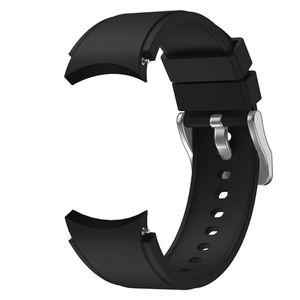 Sport Ersatz Armband für Samsung Galaxy Watch 4 40 mm Silikon Band Loop, Farbe:Schwarz