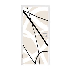 MuchoWow® Tapety na dvere - Samolepiaca fólia na dvere - Línia - Abstraktné - Minimalizmus - Pastel - 205x80x0.1cm - Plagát na dvere - Samolepiaca fólia na