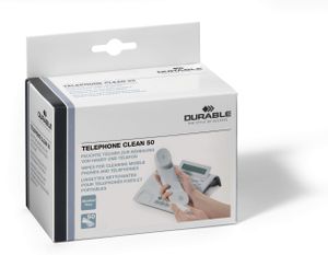 DURABLE Reinigungstücher TELEPHONE CLEAN 50, 50 St., 578502 weiß