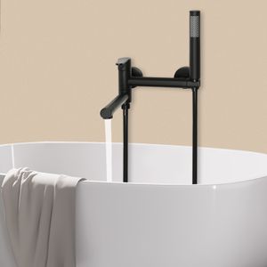 Nástěnná vanová baterie Vanová baterie s ruční sprchou pro koupelnu 90° otočný výtok