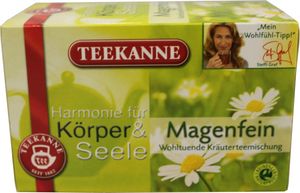 Teekanne Harmonie für Körper Seele Magenfein Teebeutel Kräuter 40g