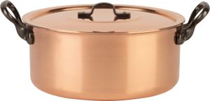Cuisine Romefort | Kupfertopf Ø 24 cm | verzinnt mit Gusseisengriffen und Deckel | Schmortopf aus massivem Kupfer Cuisine Romefort | Kupfertopf Ø 24 cm | verzinnt mit Gusseisengriffen und Deckel | Schmortopf aus massivem Kupfer