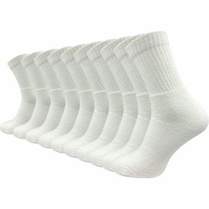 Gawilo  Tennissocken mit verstärktem Frotteefuß | Verstärkte Ferse & Spitze | Herren & Damen (10 Paar), Weiss / 43 - 46