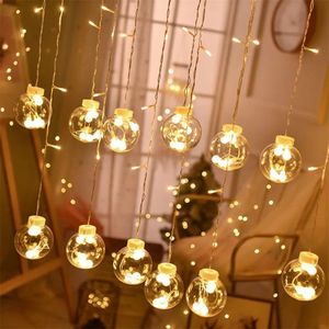 108 LED Lichterkette Lichtervorhang Weihnachten Kugel 11345, Farbe:Warmweiß
