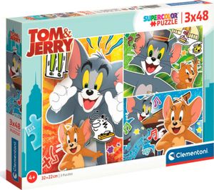 CLEMENTONI Puzzle Tom a Jerry 3x48 dílků