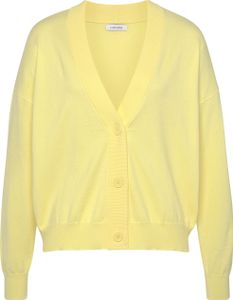 LASCANA Strickjacke gelb Größe 32/34 LASCANA Strickjacke gelb Größe 32/34