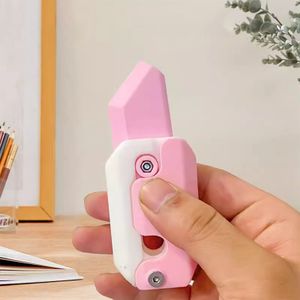 Fidget Toy 3D Printing Fidget Knife Toy Kunststoff Zappelspielzeug sensorisches Spielzeug, Angst- und Stressabbau-Spielzeug Rosa