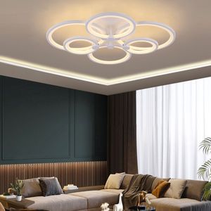 LED luster akrylové stropné svetlo obývacia izba spálňa lampy 98W, teplá biela