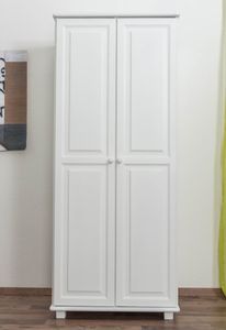 weißer Schlafzimmerschrank Massivholz 190x80x60 cm