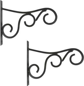 SIDCO Wandhalterung 2 x Blumenampel Metall Wandhaken Laterne Hängepflanzen Halterung Gr. L