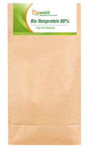 Piowald Bio Reisprotein 80% - 1 kg Vorratspack, glutenfrei