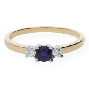 JuwelmaLux Gold Ring mit Brillanten und Saphir JL10-07-0234 52