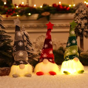3 Stück Weihnachten Deko Wichtel 23cm Schwedischen Weihnachtsmann Santa mit LED