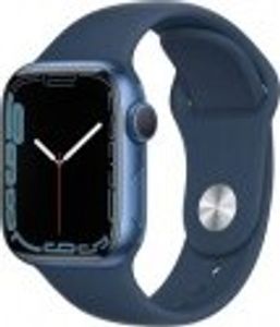 Apple Watch Serie 7 41 mm blaues Aluminiumgehäuse / blaues Sportarmband EU MKN13VR / A Smartwatche Apple