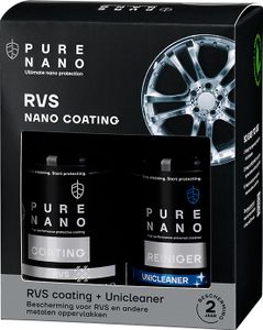 Pure Nano Coating Hochwertige Nanoversiegelung für rostfreien Edelstahl & Metalle | Bis zu 2 Jahre optimaler Schutz für Felgen, Wasserhähne & mehr | Wasserabweisend und Schmutzresistent | Doppelpack