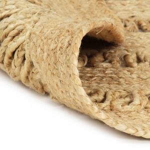 vidaXL Teppich Handgefertigt Jute Geflochten 90 cm