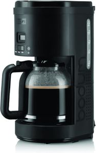 Bodum Kaffeebereiter Bistro, elektrische Kaffeemaschine, Timer, 900W, 12 Tassen Kaffee, 1,5l Kaffeekanne, Aufsatzfilter,Kaffeebereiter,Kaffeekocher