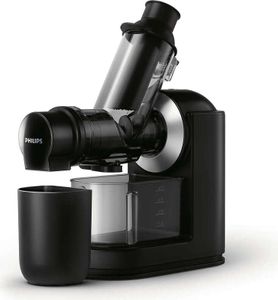 Philips Viva Collection Slow Juicer, Entsafter für kaltes Pressen, 1.0 L, 150 W, Schwarz (HR1889/70)