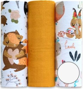 Ega KIDS | Muslin Windeln 3er Set 60x80 cm - Weich und saugfähig - Ideal für Babys
