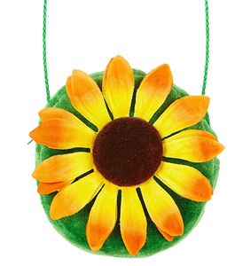 Handtasche Sonnenblumen - grüne Tasche mit großer Sonnenblume