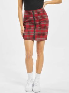 Urban Classics Rock Ladies Short Checker Skirt Red/Black-L