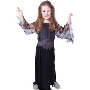 Schwarze Hexe/Halloween-Kostüm für Kinder (S)