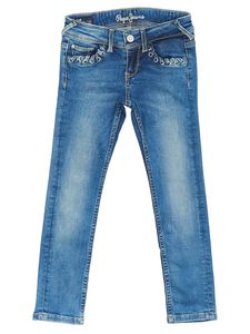 Dívčí kalhoty Pepe Jeans Ariella Jeans se šněrováním 128 cm