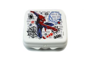 TUPPERWARE To Go Sandwich-Box weiß  "MARVEL Spiderman" Pausenbox Brotbox Schule