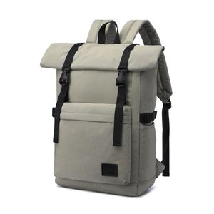Rucksack für 15.6 Zoll Laptop Roll-Top Schultasche Mädchen und Junge Schulrucksack Herren Damen Rucksäcke für die Geschäftsreise und Urlaub (Beige)