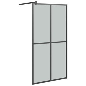 vidaXL Duschwand für Walk-in Dusche 100x195cm Dunkles Sicherheitsglas