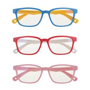 3er Set Kinder Blaulichtfilter Brille - PC Gaming Brille - Computerbrille - Anti Müdigkeit - Anti blaulicht - 3 Farben