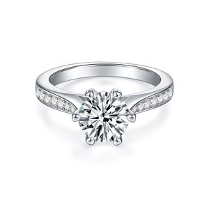 Lieferant Schmuck 925 Sterling Silber 1ct Moissanit Ring Hochzeit Verlobungsring