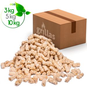 grillas® BIO Anzünder  6 kg Kaminanzünder Holzwolle Grillanzünder Holz Feueranzünder