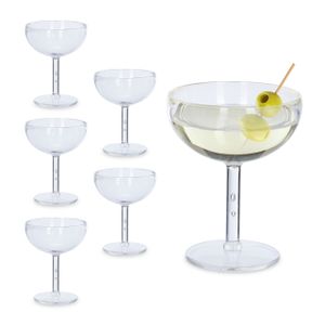 relaxdays Cocktailschalen Kunststoff 6er Set